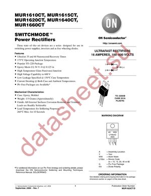 MUR1615CT datasheet  